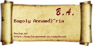 Bagoly Annamária névjegykártya