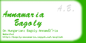 annamaria bagoly business card